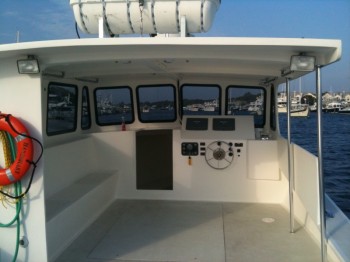 Erics cabin The spacious interior of our 37' downeast offshore boat