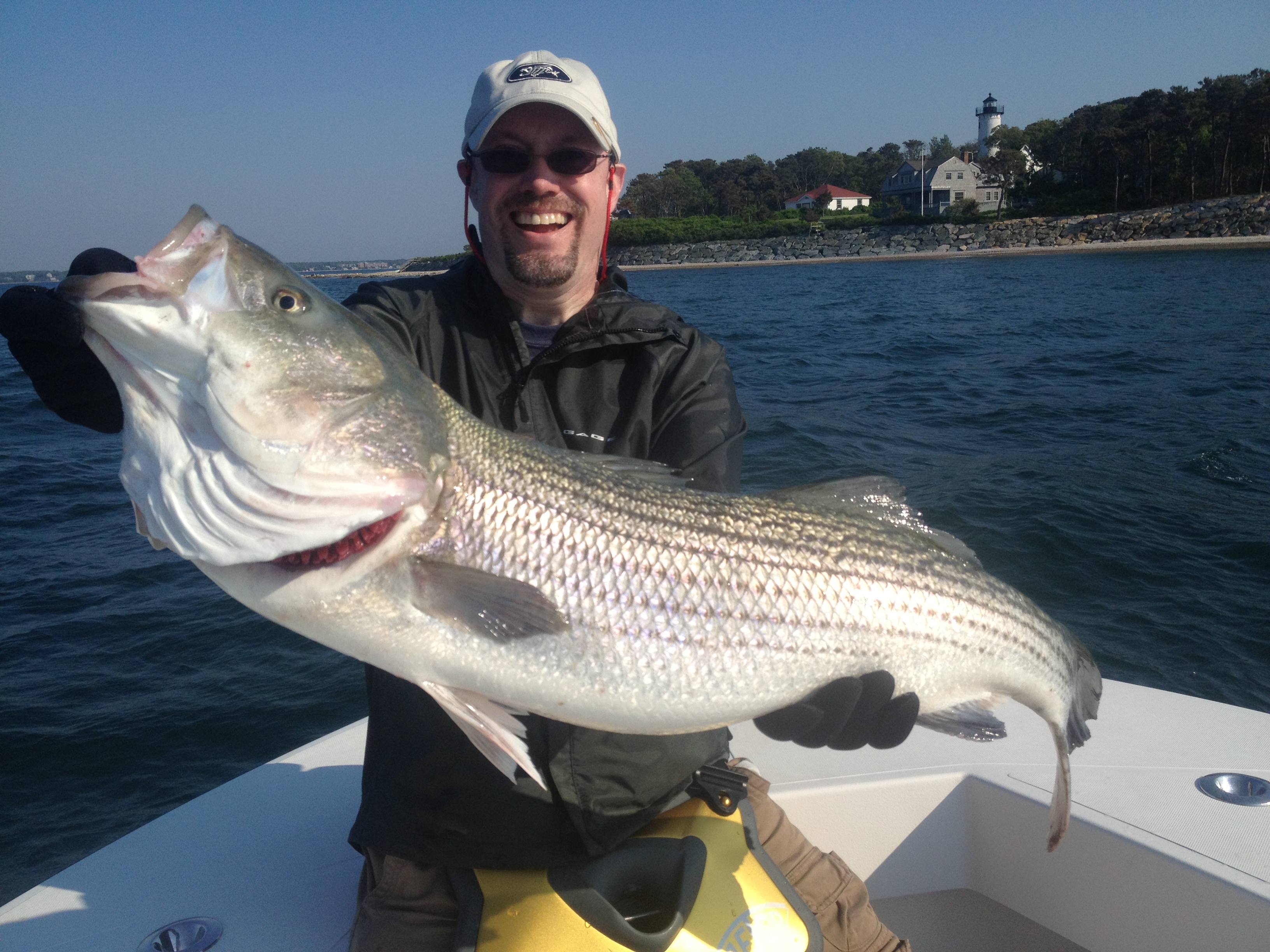 Cape Cod striped bass Charters out of Falmouth Quality and Quantity everytime.