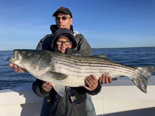 Trophy Striped Bass in Cape Cod Bay