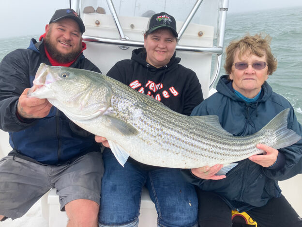 Spring Time Trophy Striped Bass Fishing Out of Falmouth Massachusetts
